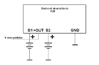 Slučovač akumulátorů - zapojení